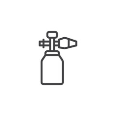 Foam sprayer line icon