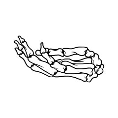 Hand Black And White Graphic Vector T-shirt Illustration