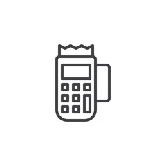 POS terminal line icon