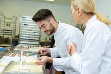 Obraz premium chocolate in heart shape mold