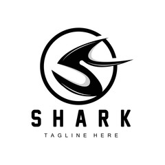 Shark Logo, Wild Fish Vector Illustration, Ocean Predator, Product Brand Design Icon