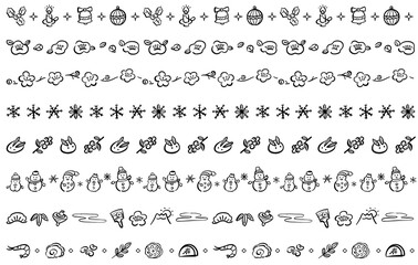 かわいい冬の飾り線セット　1色