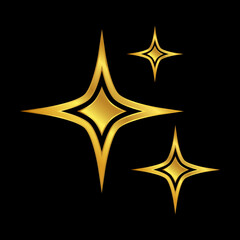 gold star vector logo template