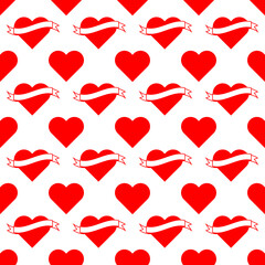 heart pattern isolated on white background and printable, valentines day background