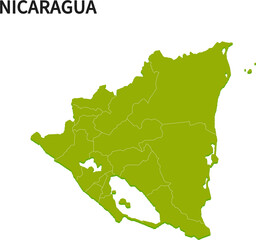 ニカラグア/NICARAGUAの地域区分イラスト
