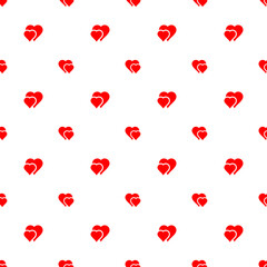 heart pattern isolated on white background and printable, valentines day background