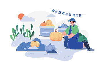 Thanksgiving Day Illustration concept on white background