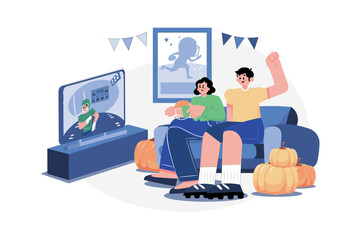 Thanksgiving Day Illustration concept on white background