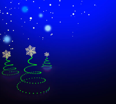 Christmas lights garland with shape of Christmas tree