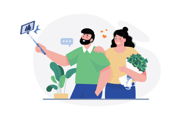 Woman�s Day Illustration concept on white background