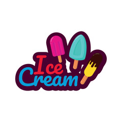 ice cream logo illustration design