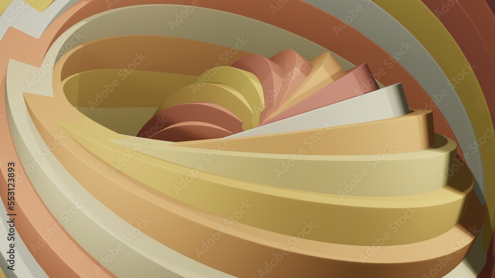 Poster 3d illustration of abstract background colored orange and white. geometry abstract background. suita