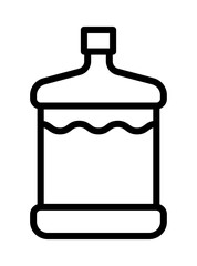 Water delivery flat line icon. Plastic bottles. Outline sign for mobile concept and web design, store.