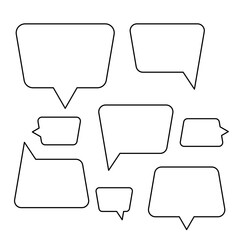 Group of speech bubbles with outline stroke