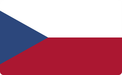Czech Republic flag. European union, country emblem. National symbol. Red, blue and white flag.