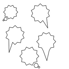 Group of speech bubbles with outline stroke