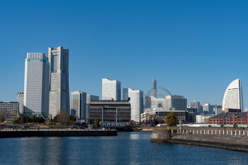 Fototapeta na wymiar 横浜市　みなとみらいの風景