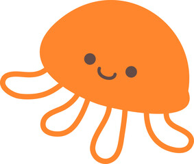 Jellyfish doodle vector