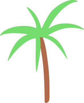 Palm tree doodle vector