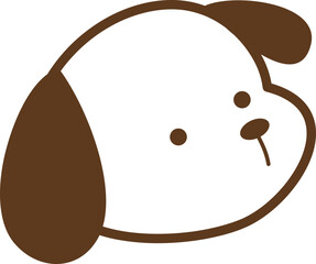 Cute dog doodle vector