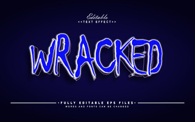 editable wracked text effect.logo text.typhography logo
