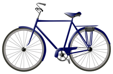 blue city bike Vector illustration