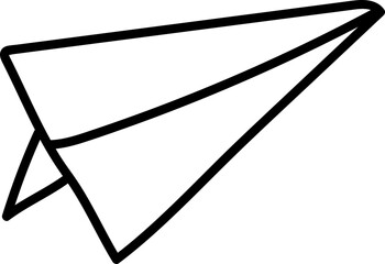 Paper rocket doodle vector 