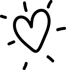 Heart doodle vector 