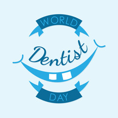 World Dentist Day Vector illustration background emblem