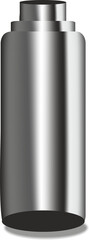 silver metal flask