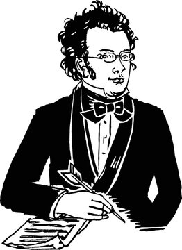 シューベルトの肖像画　Schubert