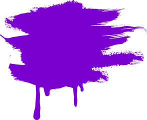 Purple brush paint dripping graffiti