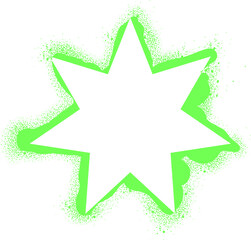 Obraz premium Star polygon frame stencil graffiti