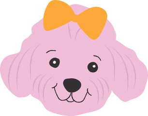 Fototapeta premium Cute dog doodle vector