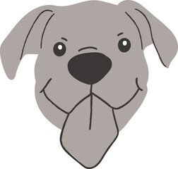 Cute dog doodle vector