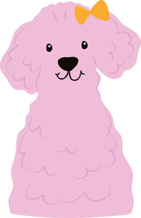 Cute dog doodle vector