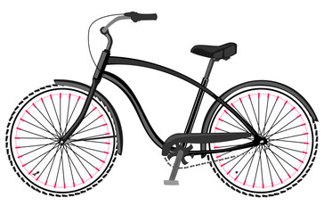 Fototapeta na wymiar gray mountain bike Vector illustration