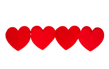 red heart isolated
