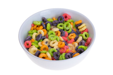 fruit rings with milk isolated