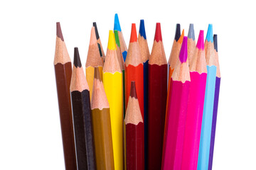 colored pencils isolated