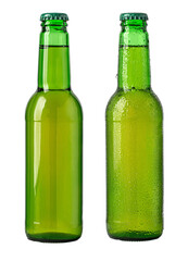 green beer bottles