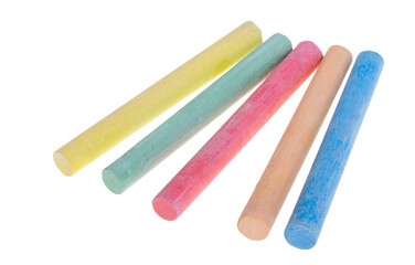 colored chalk isolated