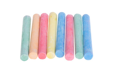 colored chalk isolated