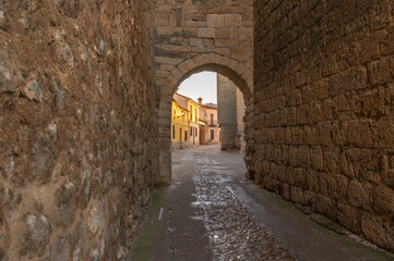 Fototapeta na wymiar Medieval town of Urueña in the province of Valladolid (Castilla y Leon, Spain)