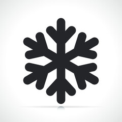 Obraz premium winter snowflake black icon symbol