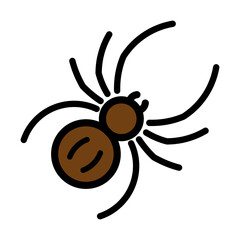 spider flat design cartoon icon