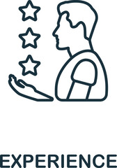 Experience icon. Monochrome simple Customer Relationship icon for templates, web design and infographics