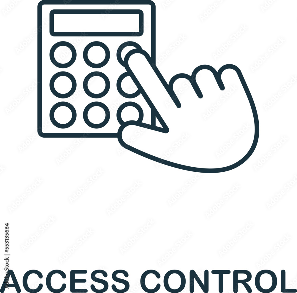 Aufkleber access control icon. monochrome simple cyber security icon for templates, web design and infographic