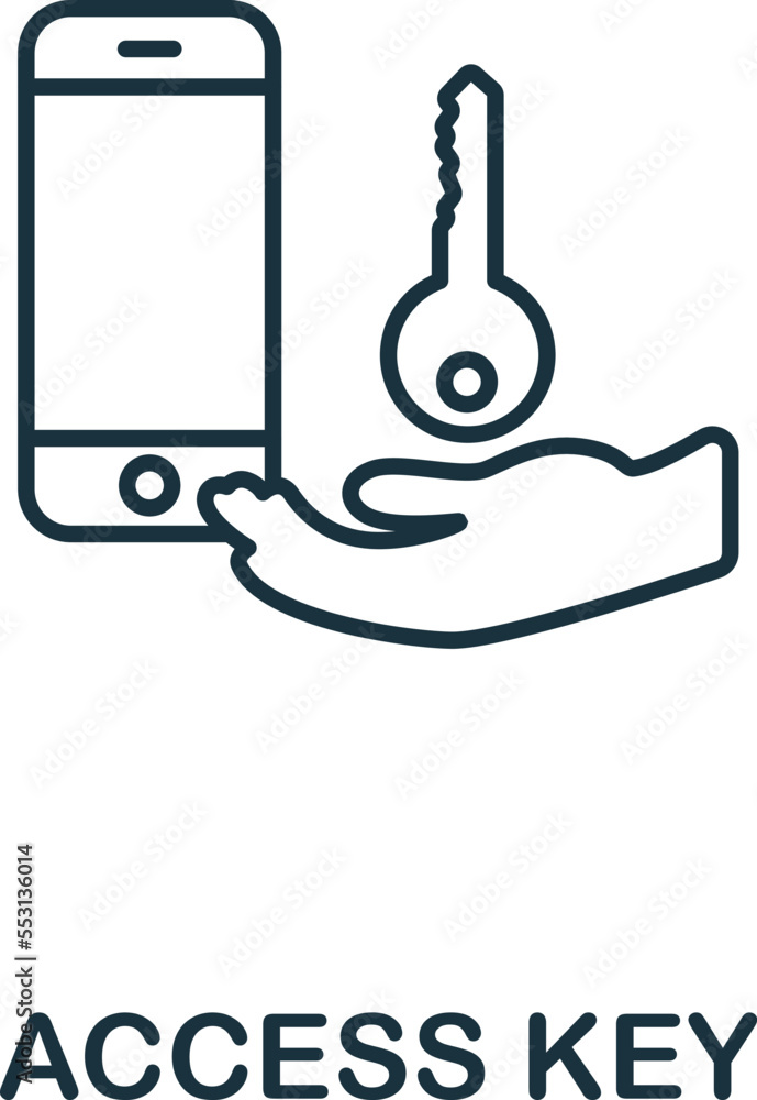Aufkleber access key icon. monochrome simple cyber security icon for templates, web design and infographics