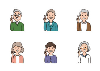 シニアの表情アイコン　ポイント